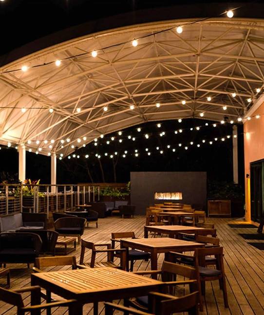 christmas lights installation on a house