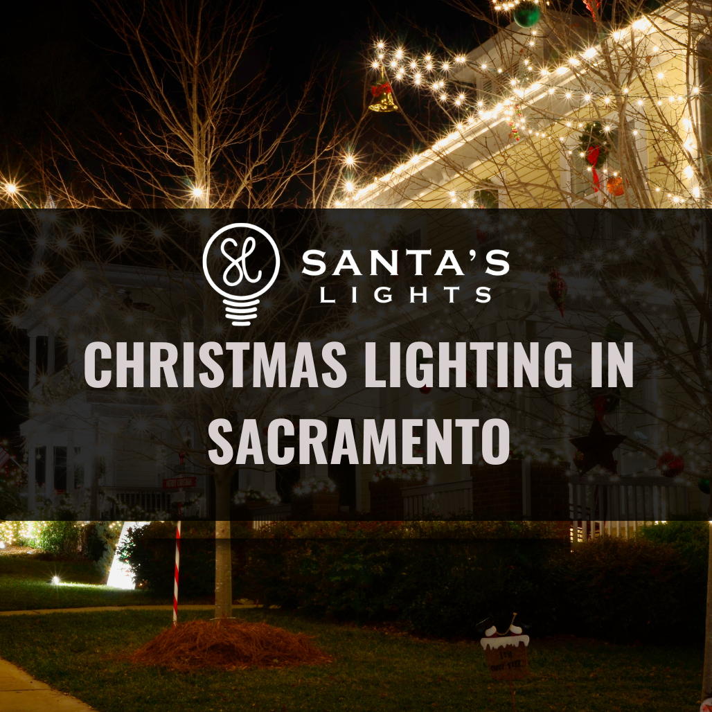 home with christmas lights installed by santas lights in sacramento