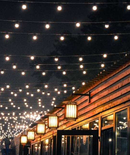 christmas lights installation on a house