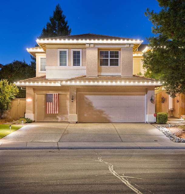 christmas lights installation on a house